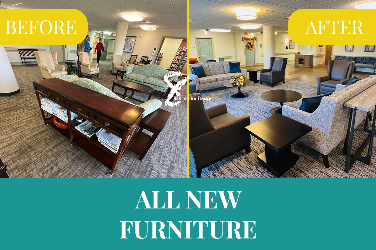 Before and after of new furniture furnished by 828id